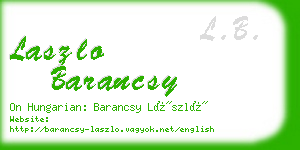 laszlo barancsy business card